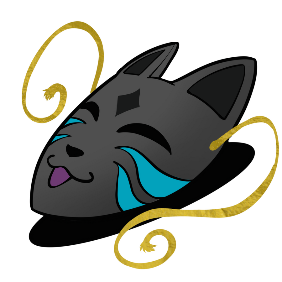 A red and yellow feather that's on fire at the end.